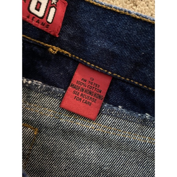 VINTAGE‎ Y2K ZANA*DI PATCHWORK JEANS SIZE 9 FLARE RAW HEM FRAYED EDGE LEG - Picture 8 of 16